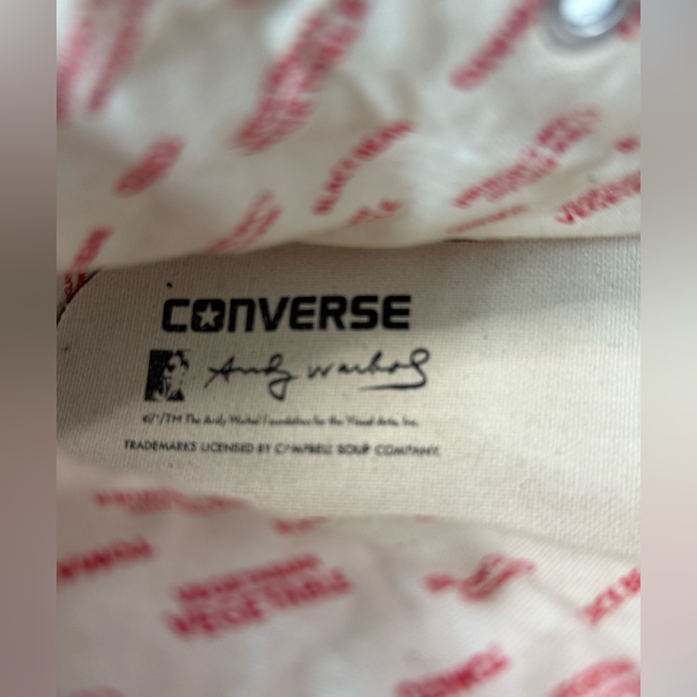 Unique and creative, the Converse X Andy Warhol Colaboration. Worn3x Mens 7 US❤️ - Picture 12 of 16